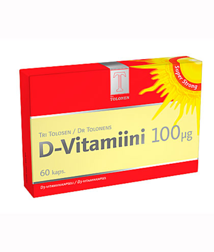 Tri Tolonen D-vitamiini Vitamin D 100 mcg 60 caps