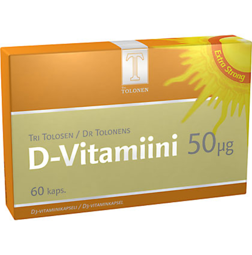 Tri Tolonen D-vitamiini Vitamin D 50 mcg 60 caps