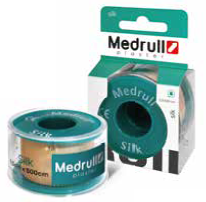 Medrull Silk fixation tape beige 1,25cmx500cm 1 pcs