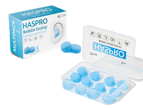 Haspro MOLDABLE silikonikorvatulpat sininen 6 paria