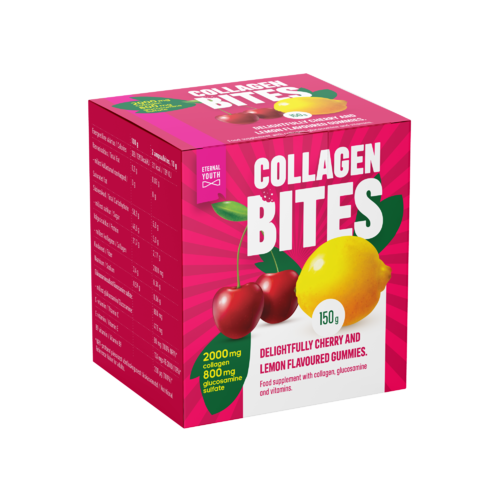 Eternal Youth Collagen cherry-lemon bites 30 pcs kollagen godteri